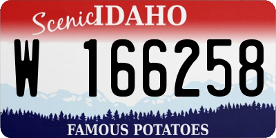 ID license plate W166258