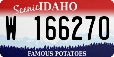 ID license plate W166270