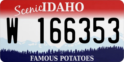 ID license plate W166353