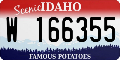ID license plate W166355