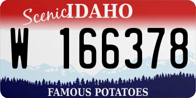 ID license plate W166378