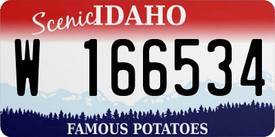 ID license plate W166534