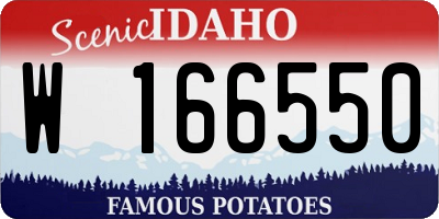 ID license plate W166550