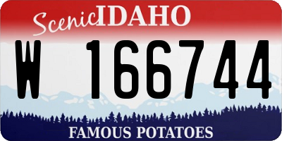 ID license plate W166744