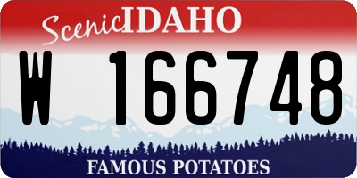 ID license plate W166748
