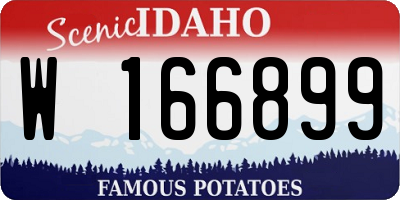 ID license plate W166899