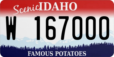 ID license plate W167000