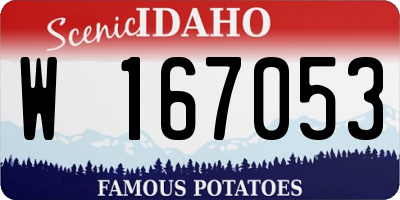 ID license plate W167053