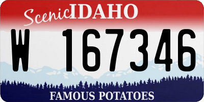 ID license plate W167346