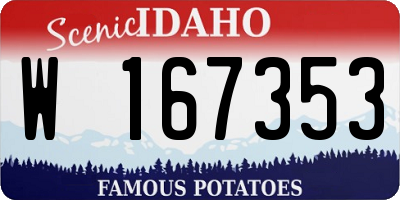 ID license plate W167353