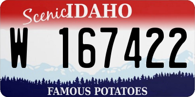 ID license plate W167422