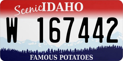 ID license plate W167442