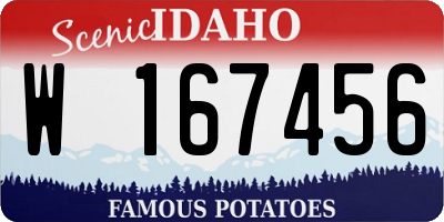 ID license plate W167456