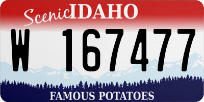 ID license plate W167477