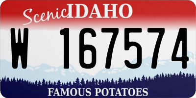 ID license plate W167574