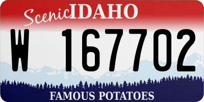 ID license plate W167702