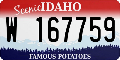 ID license plate W167759