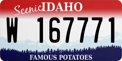ID license plate W167771