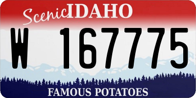 ID license plate W167775