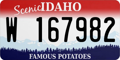 ID license plate W167982