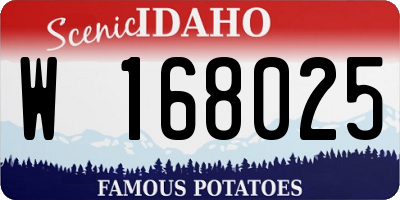 ID license plate W168025