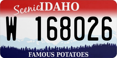 ID license plate W168026