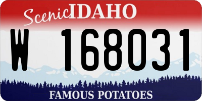 ID license plate W168031