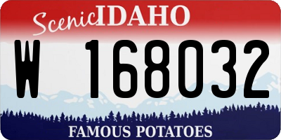 ID license plate W168032