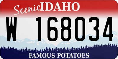 ID license plate W168034