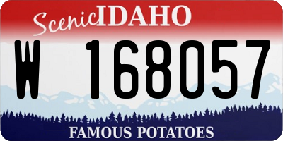 ID license plate W168057