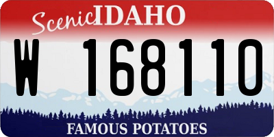 ID license plate W168110