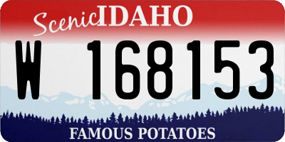 ID license plate W168153