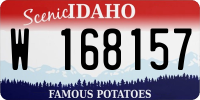ID license plate W168157