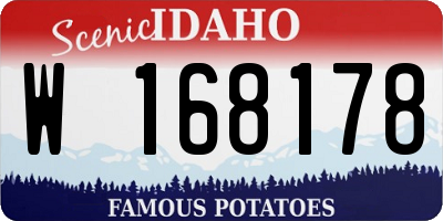 ID license plate W168178