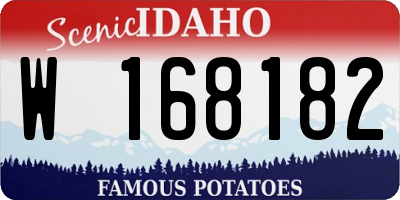 ID license plate W168182