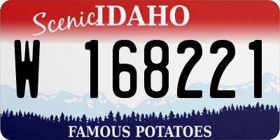 ID license plate W168221