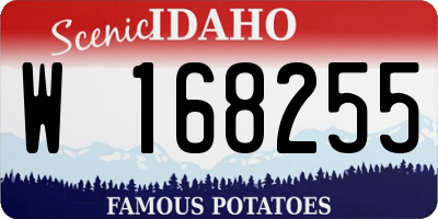 ID license plate W168255