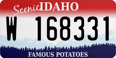 ID license plate W168331