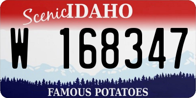 ID license plate W168347
