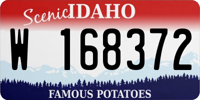 ID license plate W168372