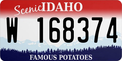 ID license plate W168374