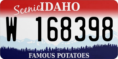 ID license plate W168398