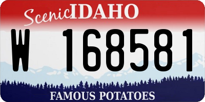 ID license plate W168581