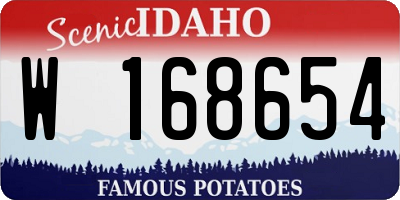 ID license plate W168654