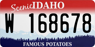 ID license plate W168678