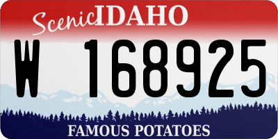 ID license plate W168925