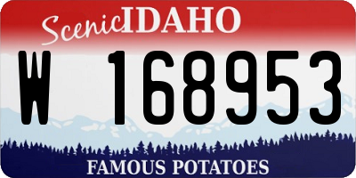 ID license plate W168953