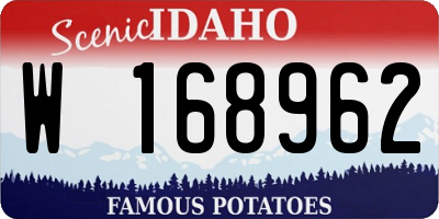 ID license plate W168962