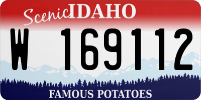 ID license plate W169112