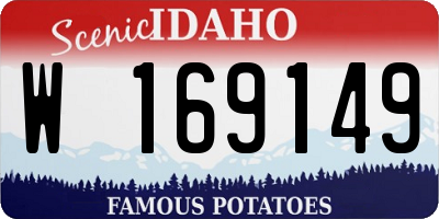 ID license plate W169149